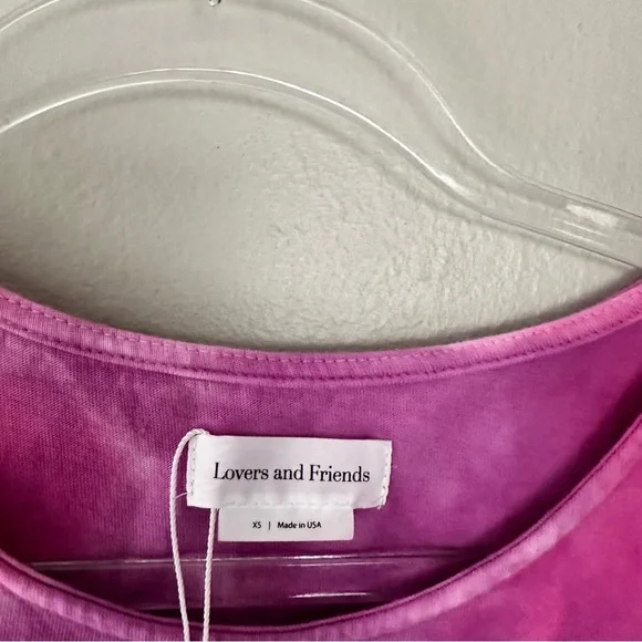 NWOT Lovers and Friends Brooklyn Pink Tie Dye Midi Dress - Picture 3 of 9